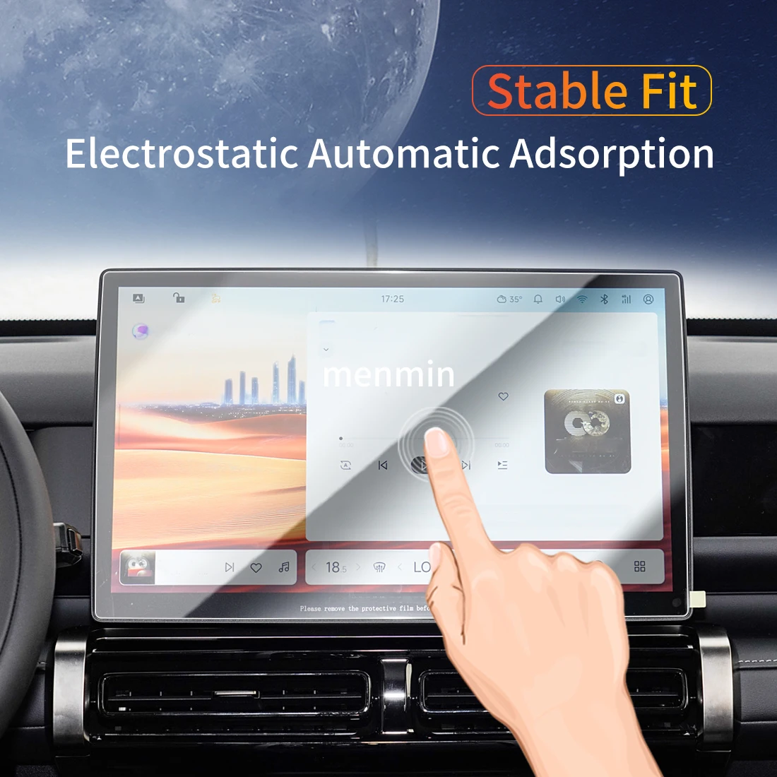 ملصقات السيارات داش Carplay مرآة واقي للشاشة عرض الزجاج المقسى طبقة رقيقة واقية مركبة For24 شيري iCAR 03T
