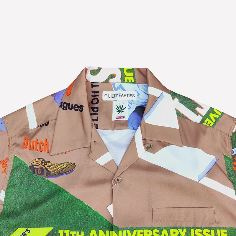 Street Summer Men's Women's Trendy Printed Fashion Tokyo Heaven WACKO MARIA Hawaii Short Sleeve Shirt