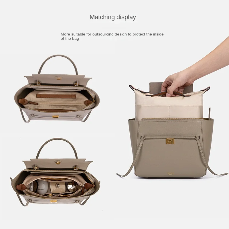 liner Suitable for Brand Woman Bags With Cover Felt Cloth Insert Travel Cosmetic Bag Organize the Storage Bag for Cel Belt Bag