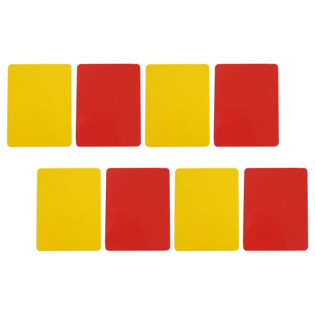 8 Pcs Standard Referee Cards Match Professional Red Yellow Judge Multi-function Training Aids