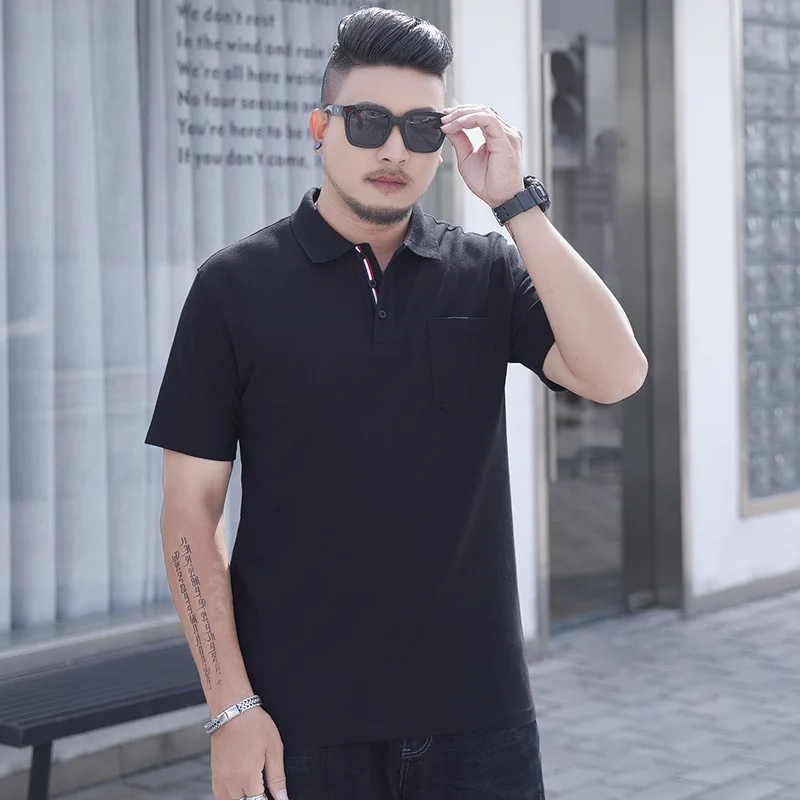 

Summer Tshirt Men Cotton T Shirt 3XL 4XL 7XL 8XL Big Size Short Sleeve Tops Tees Male Solid Shirt Black White