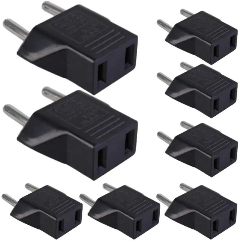 Black plastic US to European power converter