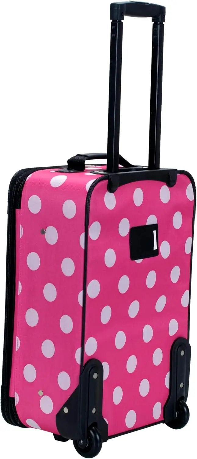 Set Koper Expandable Pink Dots, 2-Piece dengan Roda Inline dan Pegangan Teleskopik
