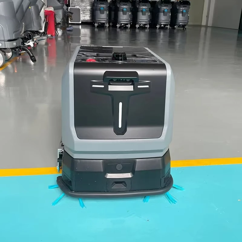 Customized Smart Industrial Floor Cleaning Robot 3500Pa Suction Auto Recharge Floor Scrubber Robot for Large Space