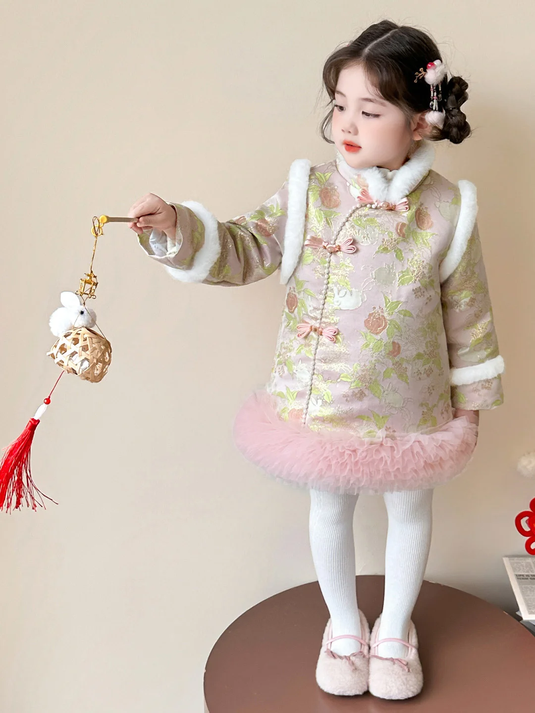 

Зимний новогодний костюм для девочек Dr Hanfu, детский традиционный китайский костюм, детский национальный костюм Sle Tang