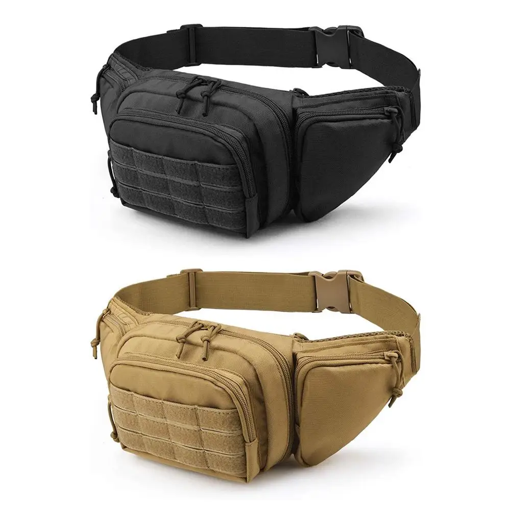 Men Waist Fanny Pack Belt Bag Tactical Military Motorcycle Rider Sports Climb Camping Nylon Male Tool Sling Chest Hip Bum Bag