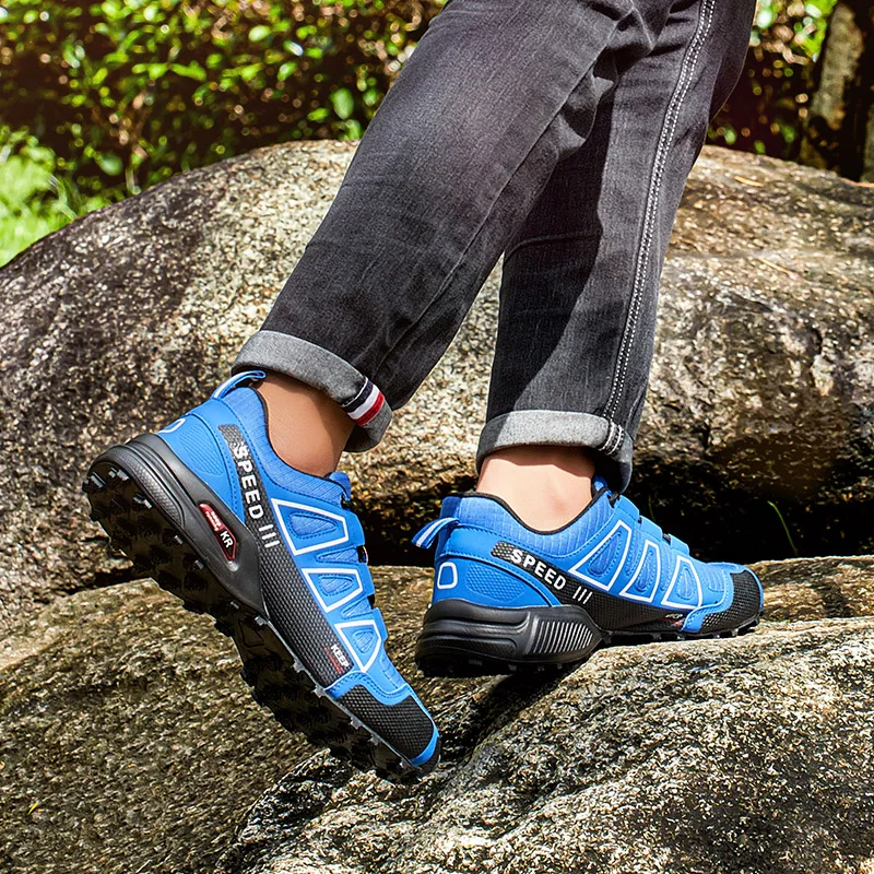 Men's Outdoor Hiking Shoes Off-Road Non-Slip Anti-Collision Breathable High-Quality Men's Boots Lockless Casual Cycling Shoes image 4
