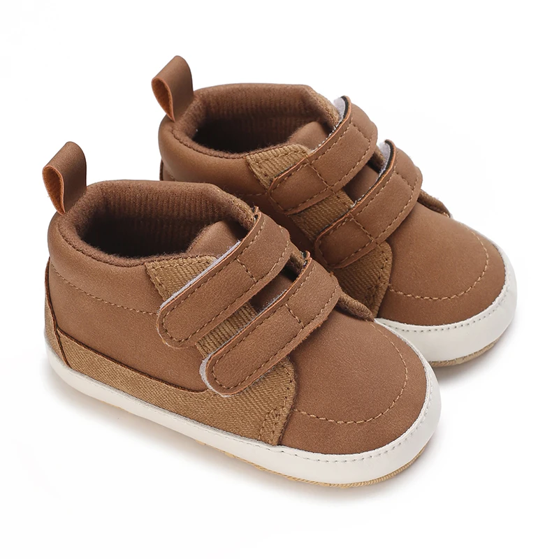 Spring And Autumn New Breathable Leather Single Shoes For Infants And Toddlers Anti Slip Soft Soled White Shoes Board Shoes