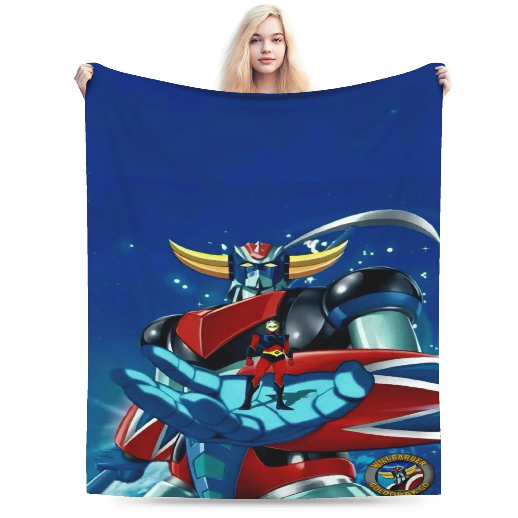Ufo Robo Grendizer Goldorak Super Warm Blanket  Girls Boys Plush Throw Blanket Graphic Outdoor Flannel Bedspread Sofa Bed Cover