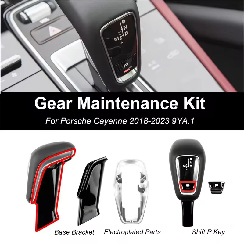 

For Porsche Cayenne 92A 9YA 2018 2019 2020 2021 2022 2023, Car Gear Shift Lever P Button Gearknob Replacement Auto Accessories