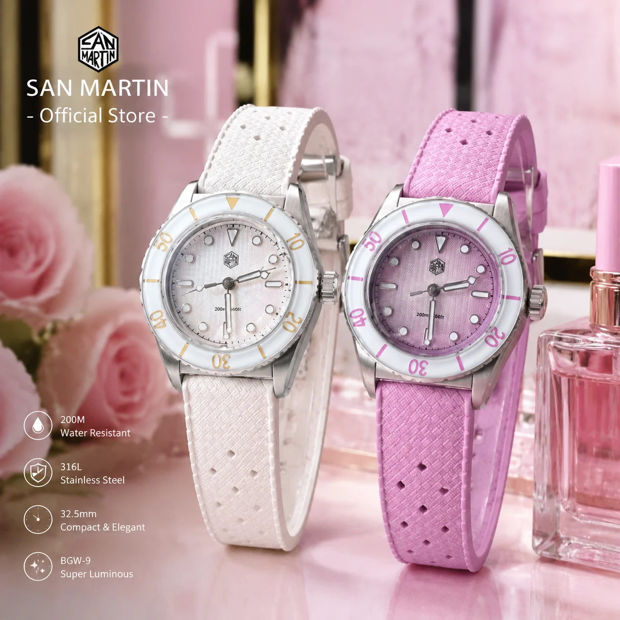 San Martin 2026 32,5 mm dames - Guilloché Dial Watch recensie en prijs