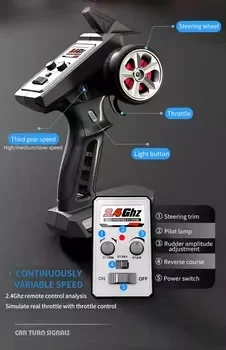 1:16 Electric 4WD RC Roadster High Speed Brushless Motor 60KM/H Off-Road Racing Remote Control Car Toy