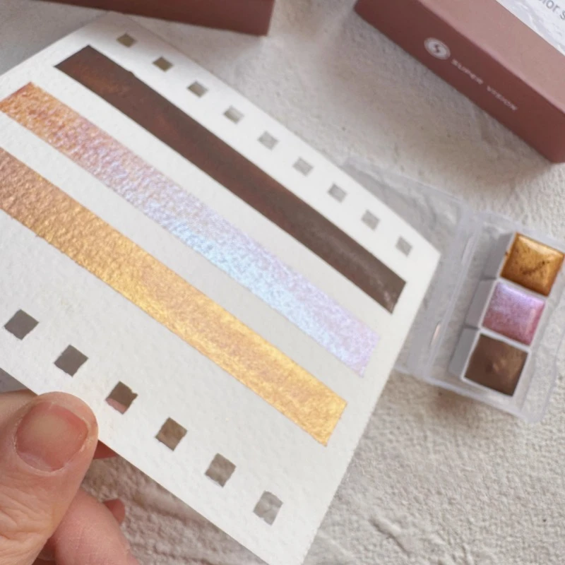 Super Vision 2025 New Color Mocha Mousse Chameleon Popular Color Set Portable Watercolor Packed Nail Art Paint Art Supplies