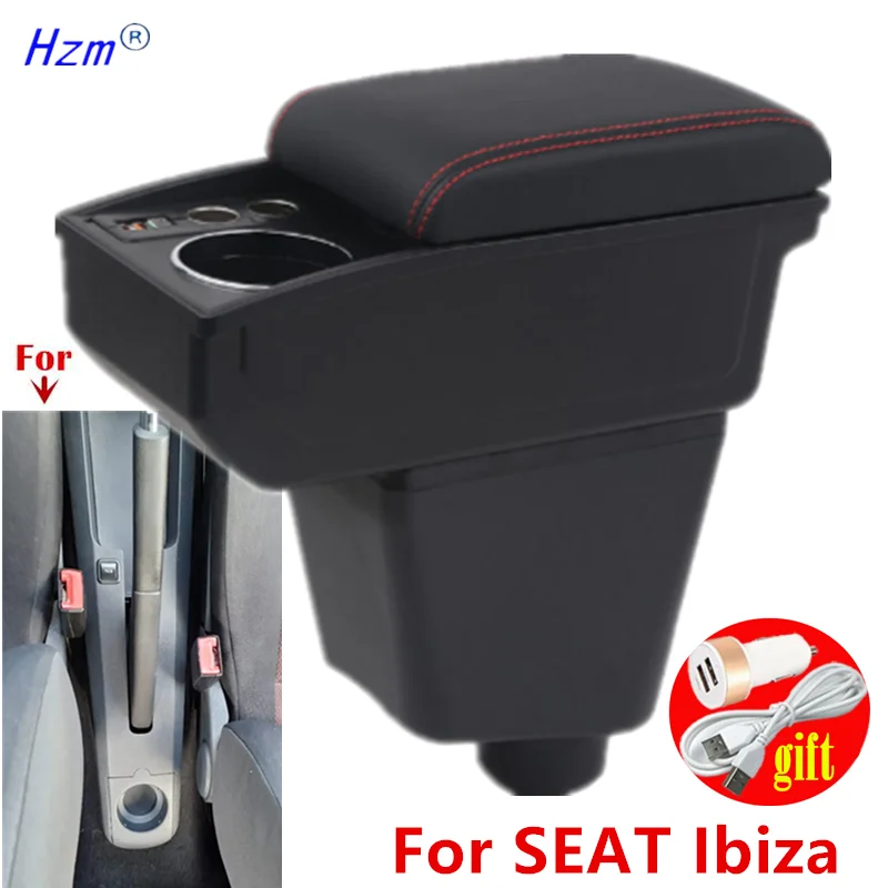 Para SEAT Ibiza III caja de reposabrazos para Seat Ibiza 6j Ibiza 6L caja de almacenamiento de reposabrazos de coche interior dedicado accesorios de actualización de coche