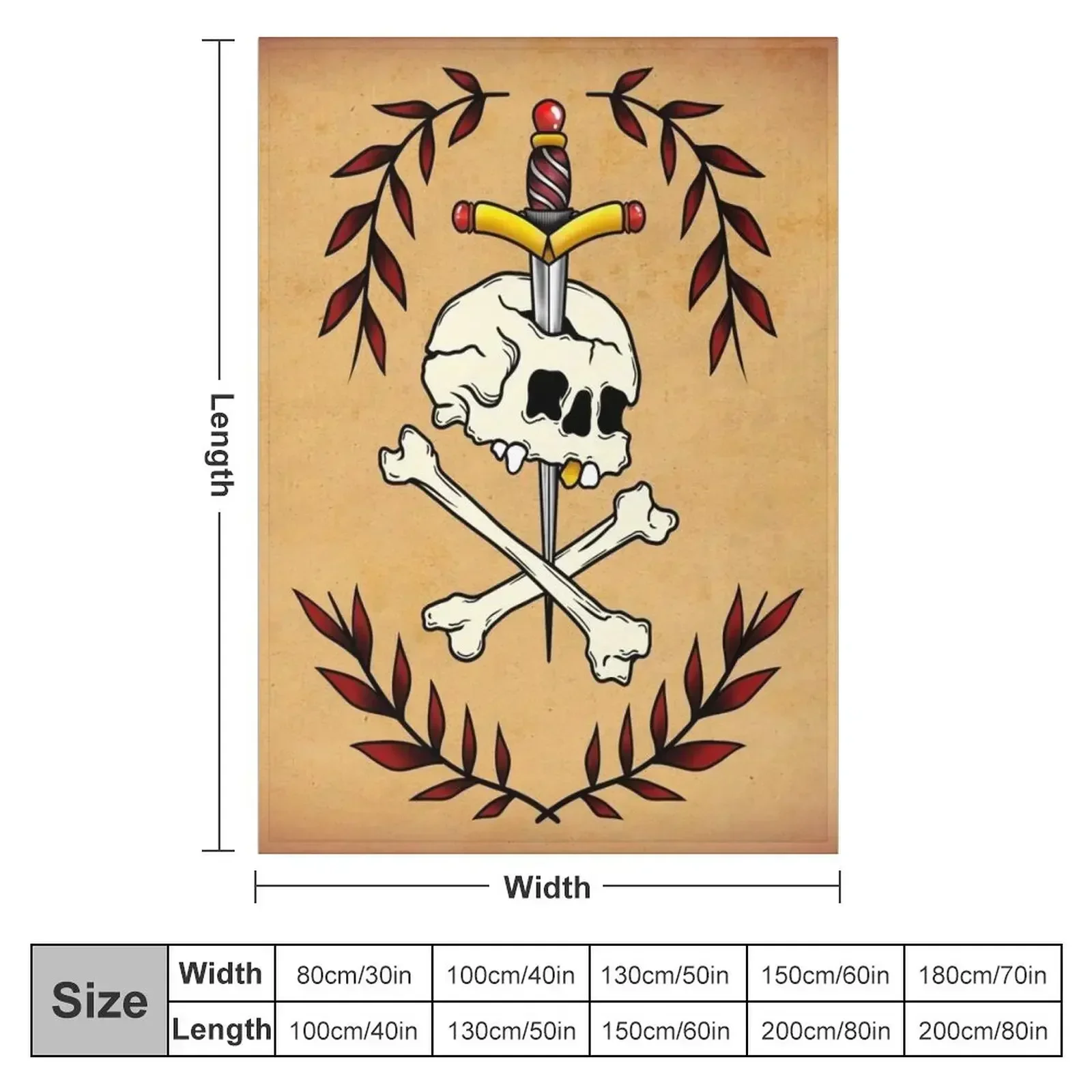 New Skull & Dagger Throw Blanket for sofa christmas gifts Blankets