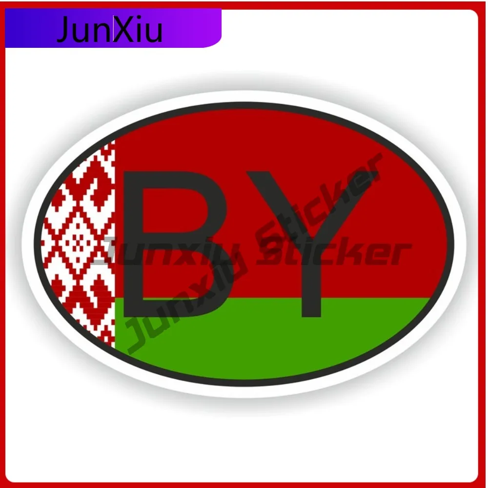 Belarus Country Code By Oval Sticker With National Flag Badge Sticker Adventure Motorcycle Stickers And Vinyl Decals Camping Suv