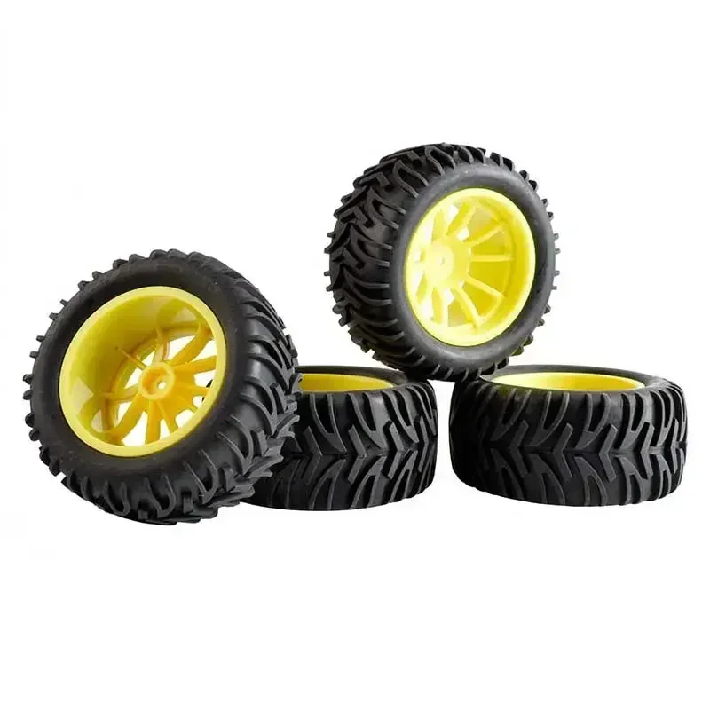 

4pc 1/10 Off-Road Car Truck Tires 55*120MM Plastic Wheel Rim Rubber Tyre for HSP HPI 94108 94111 94188