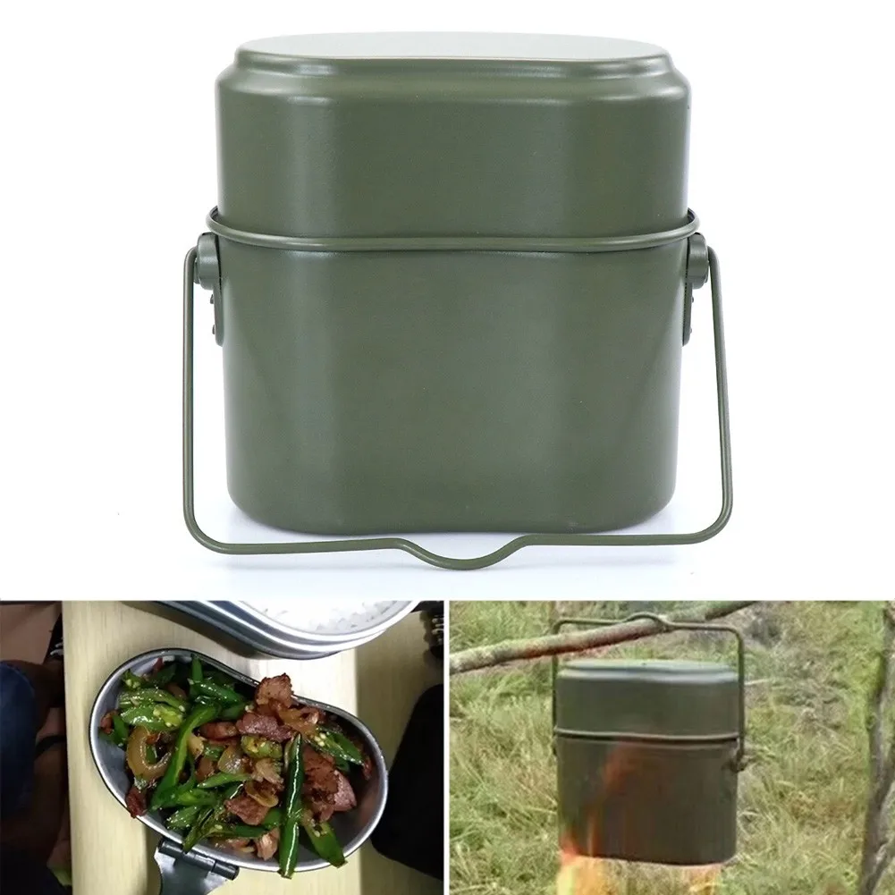 Hiking Survival Lunch Boxes Pot / Bowl Wholesale & Drop Shipping Heat Collection Camping Cookware Set for Cooking on Fire