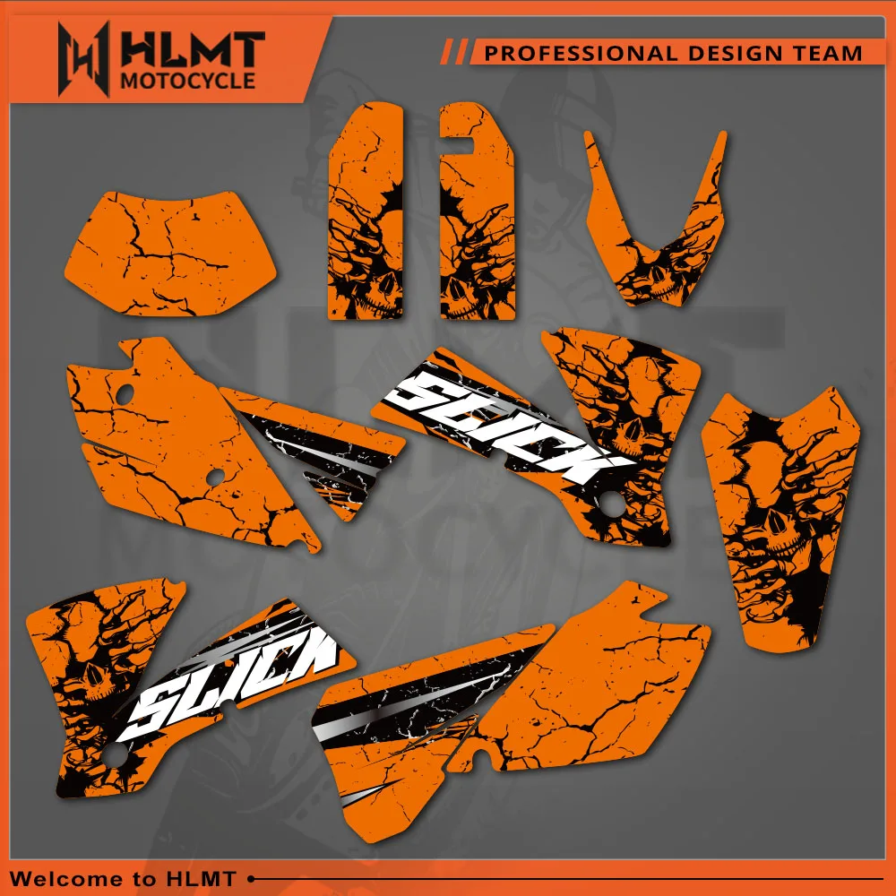 

HLMT NEW GRAPHICS & BACKGROUNDS DECALS For KTM 125 200 250 300 400 450 525 EXC 2004 Motorcycle Personality Decoration