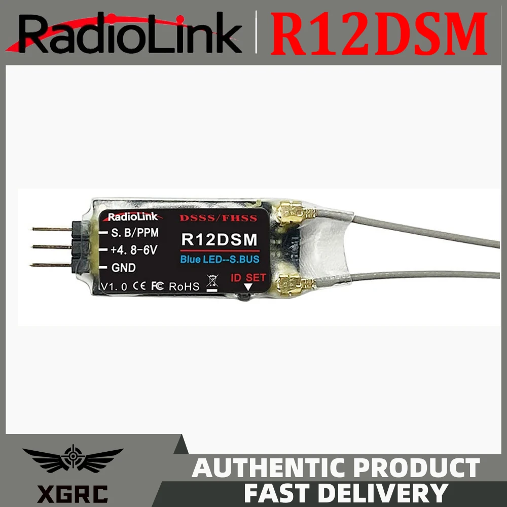 

Radiolink R12DSM 2.4G 12Channels Mini RC Receiver SBUS/PPM RX for AT9 AT9S AT10 AT10II Transmitter FPV Racing Drone