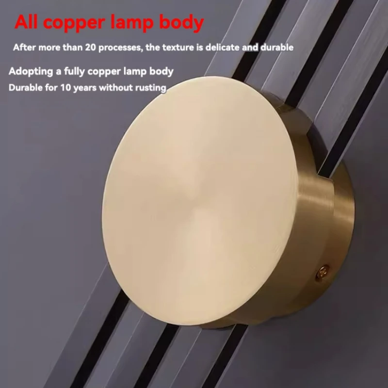 Lámpara de pared de arte para decoración del hogar, luz Led para mesita de noche, sala de estar, dormitorio, escalera, Línea Interior de cobre 2024,