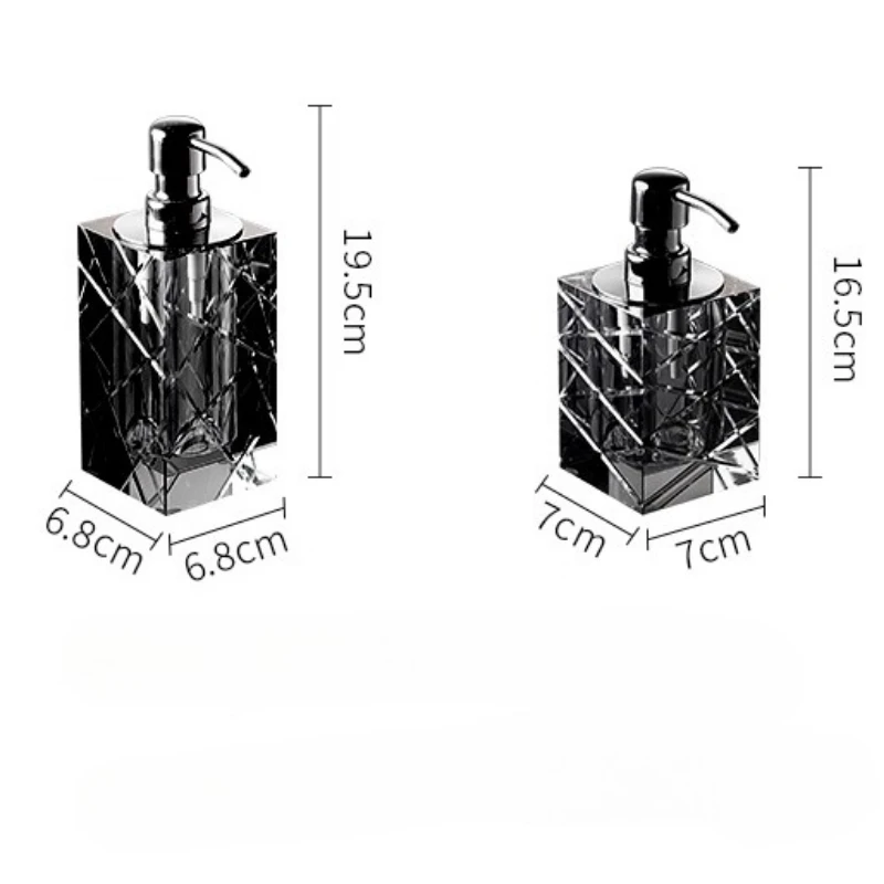 Premium Crystal Soap Dispenser, Hotel Style Glass Lotion Bottle, Luxury Bathroom Lotion Dispenser, Elegant Bathroom Decor