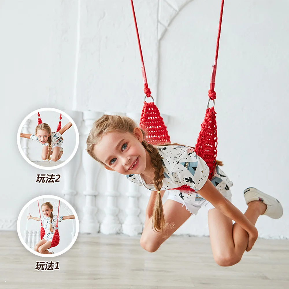 Flying Garden Swing Kids Hanging Seat with Height Adjustable Ropes Indoor Outdoor columpios de jardín Board Kids Swing ריהוט גינ