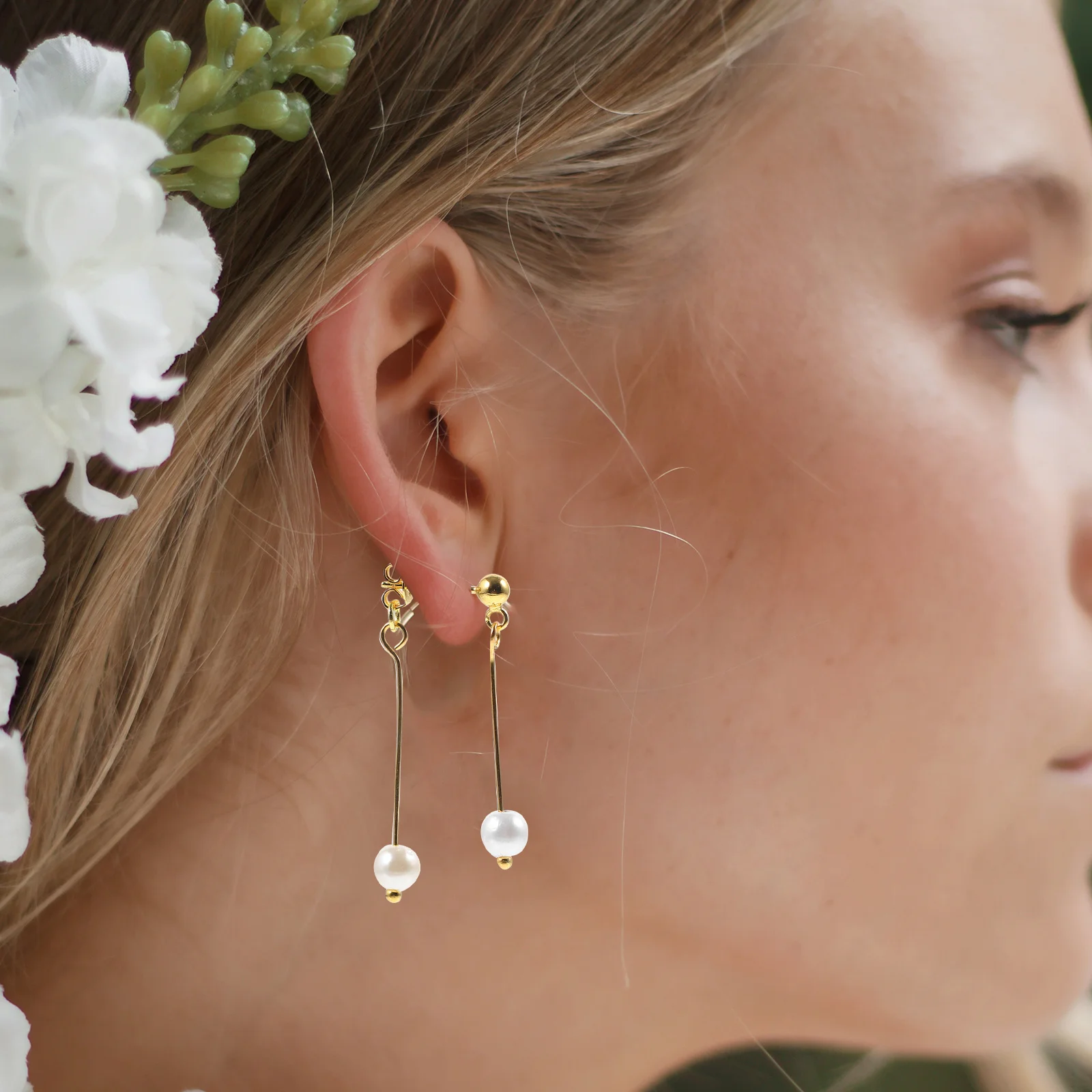 

1Pair Pearl Stud Earrings Fashion Drop Pearl Earrings for Women Wedding Jewelry Elegant Statement Ear Studs Ear Studs for Women