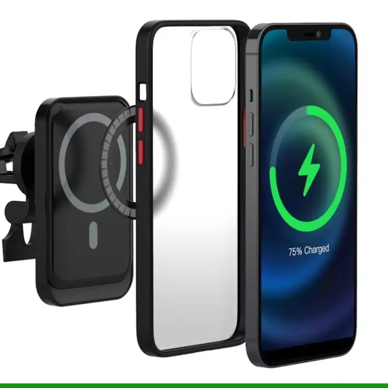 U55C Phone Mount Plate Wireless Charging Adhesive Plate For Smartphone Devices Metal Rings 1PC