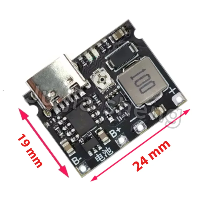 5-20 قطعة 3.7 فولت إلى 9 فولت 5 فولت 2A DC-DC تصعيد دفعة وحدة Type-C 18650 بطارية ليثيوم شحن وتفريغ متكاملة قابل للتعديل