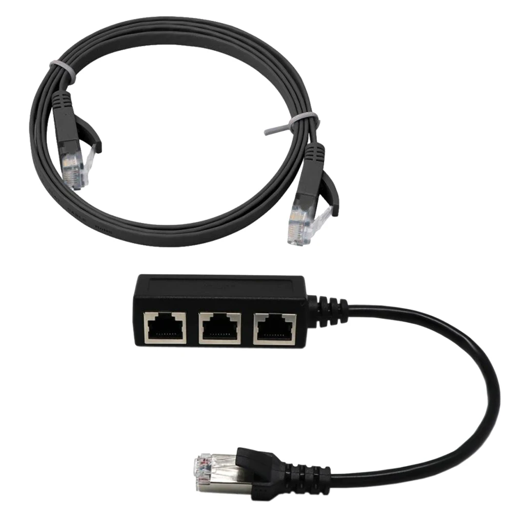 

Ethernet-адаптер с разветвителем M/F на 3-х гнездах с кабельным шнуром