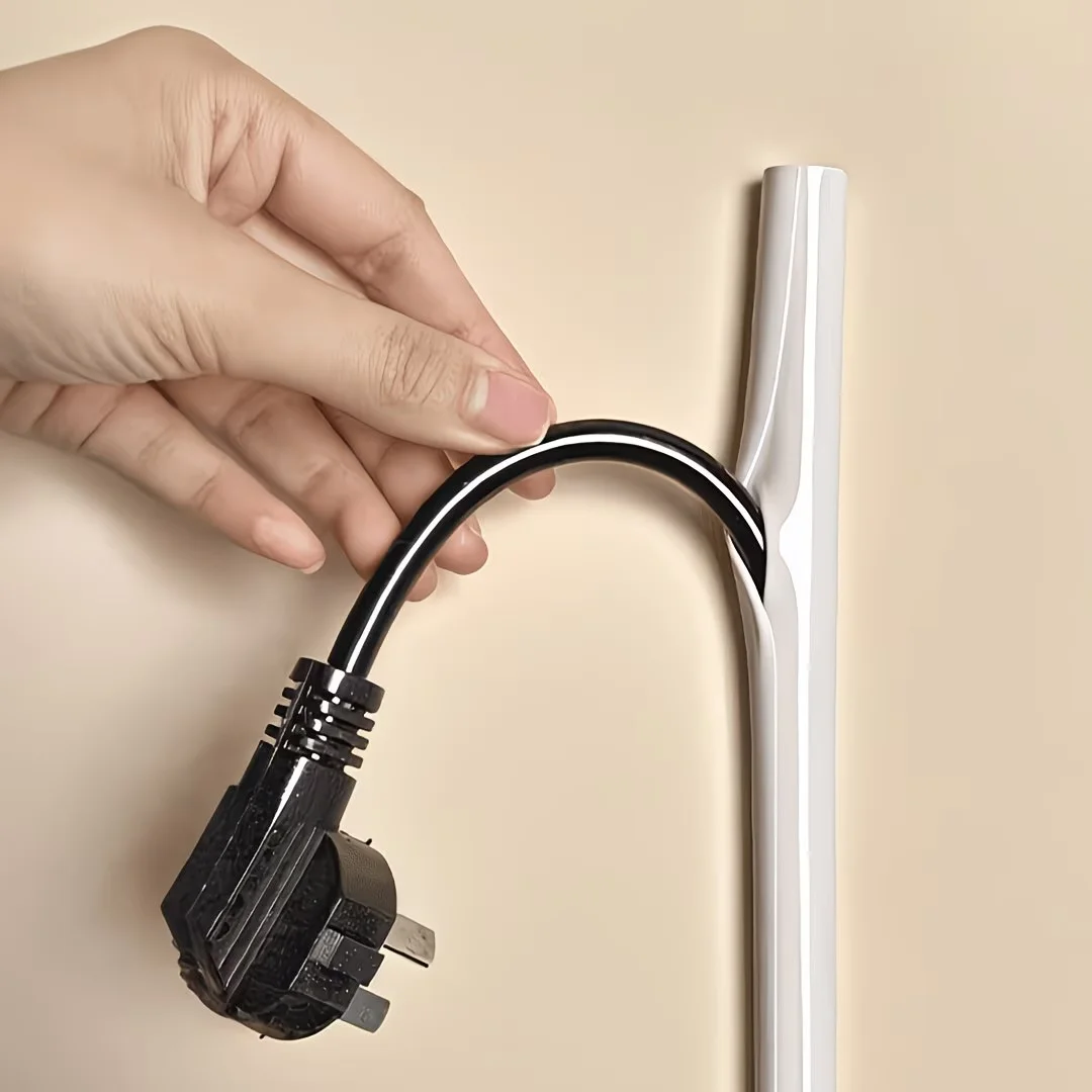 1PC 1~5m Self-Adhesive PVC Floor Transition Strip & Cable Raceway Suitable for Floor/Wall Cord Cover, Wire Hider for Home Office