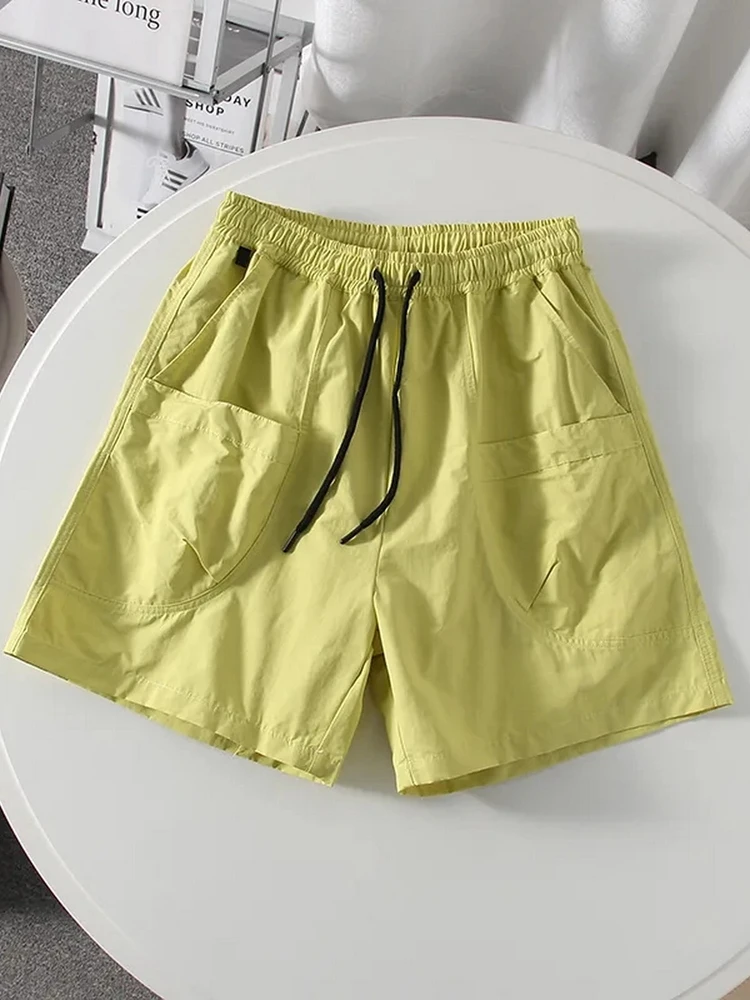 

Summer New Loose Straight Leg Cotton Shorts Youth Casual Breathable Multi-Pocket Workwear Five-Quarter Length Men's Shorts