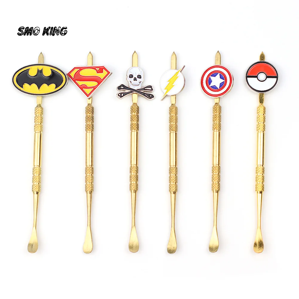 

SMO мультяшный значок, термостойкая табачная масляная ложка, нержавеющая сталь, чистящая палочка, трубка для порошка, сырье, аксессуары для курения, гаджет