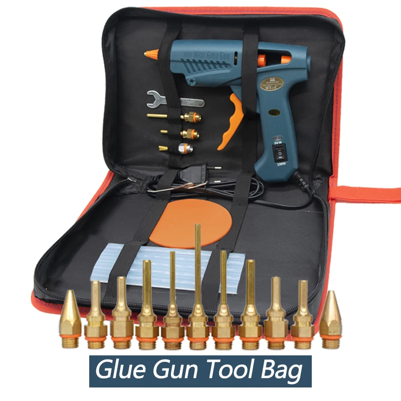 Glue Gun Tool Bag 50W/150W 100W Hot Melt Glue Gun Copper Nozzle for 11mm Glue Stick Home Craft DIY Adhesive Hot Gun