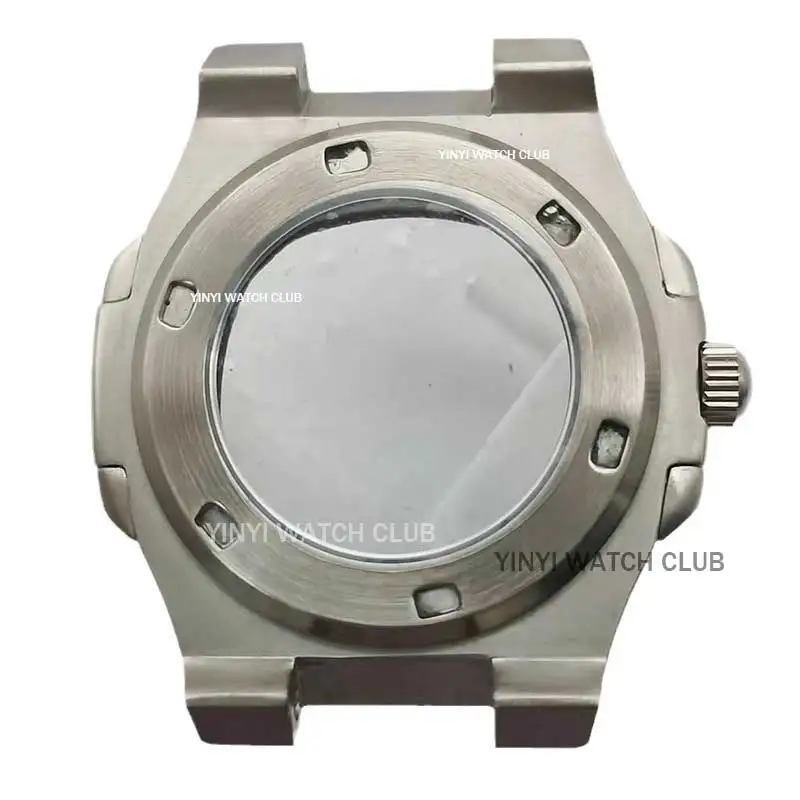 42mm silver case 316L stainless steel suitable for Miyota 8215 8200  Mingzhu dg2813 dg3804 ETA2836 Movements Nautilus Cases