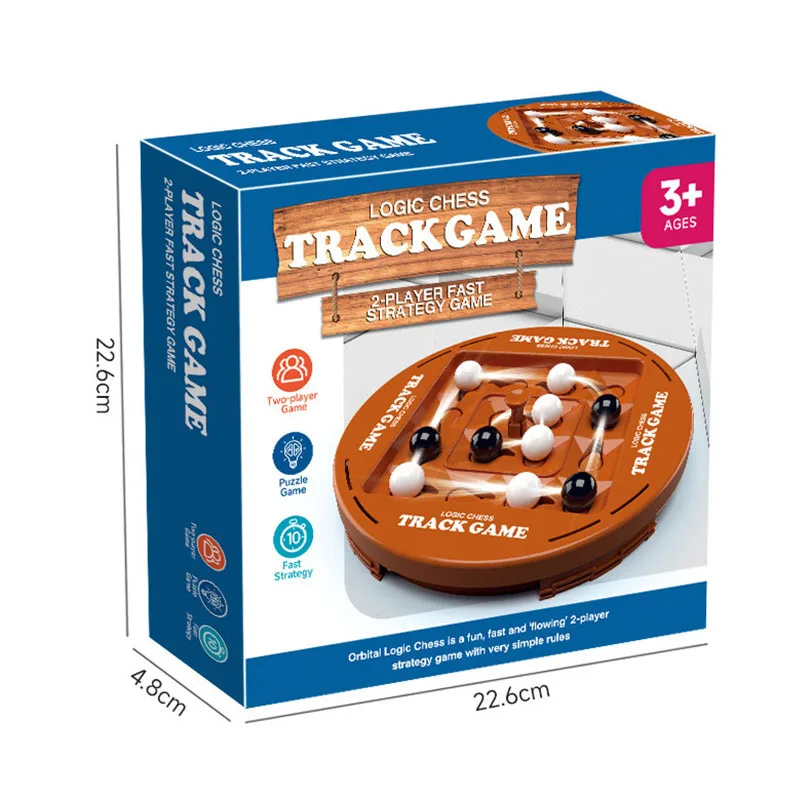 Schachspiel, lustiges Tisch-Orbitallogik-Schachbrettspiel, Track-Logik-Brett, Strategiespiel für Kinder und Erwachsene, Familien-Partyspiele