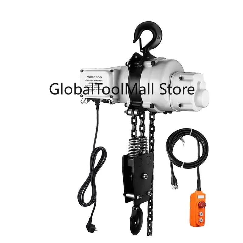Electric Chain Hoist 250kg 500kg 1 Ton 220V 110V Single Phase Elect Trolley Chain Hoist
