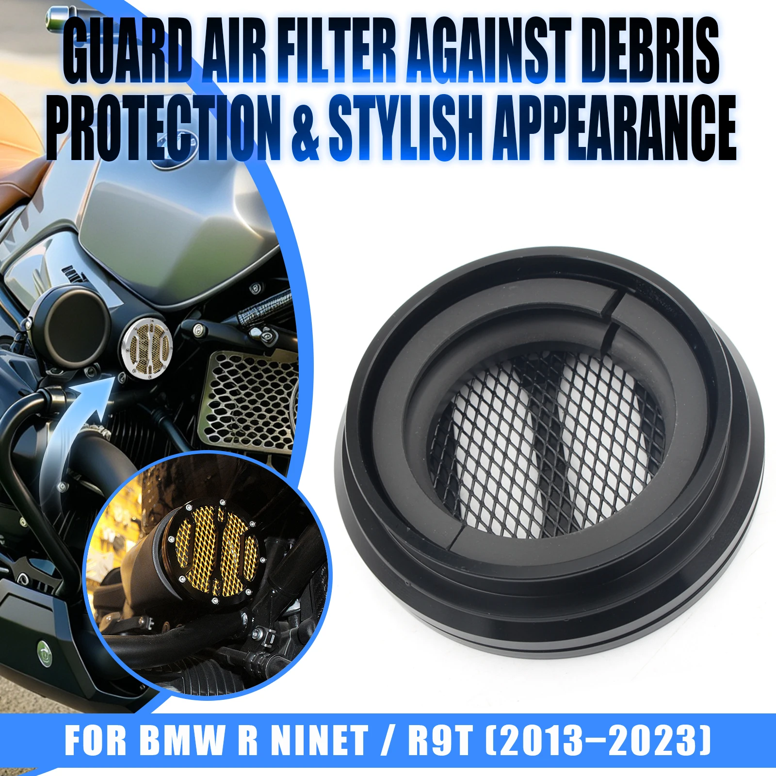 Motorcycle Air Intake Cover Guard Filter Mesh Protector Grill For R NineT R9T RNineT 2013 2014 2015 2016 2017 2018 2019-2023