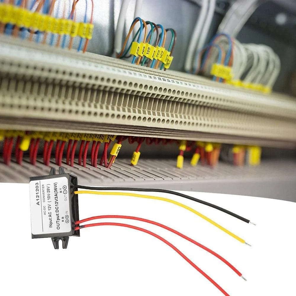 Waterproof Volt Converter AC 10-28V to DC 12V Buck Converter AC-DC Power Module(3A)