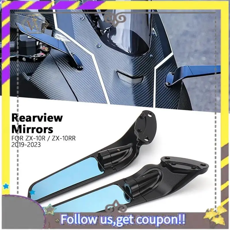 

ABXV-Motorcycle Adjustable Rearview Mirrors Wind Wing Mirror For KAWASAKI Ninja ZX10R ZX-10R SE ZX10RR ZX-10RR ZX 10 R RR Parts