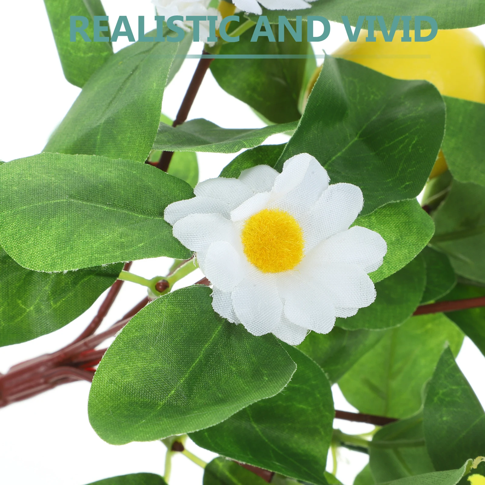 

Realistic Fake Lemon Branch Decor Household Wear-Resistant Artificial Plant Desktop Room Accessories Small Faux Plant Office
