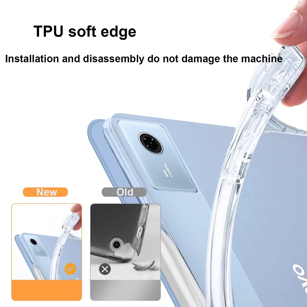 حافظة شفافة لفتحة القلم لهاتف Xiaomi Pad 7 Ultra 14 بوصة 2025 6S Pro Poco Pad 12.1 Redmi Pad Pro 12.1 Pro 5G 12.1 غطاء مضاد للسقوط