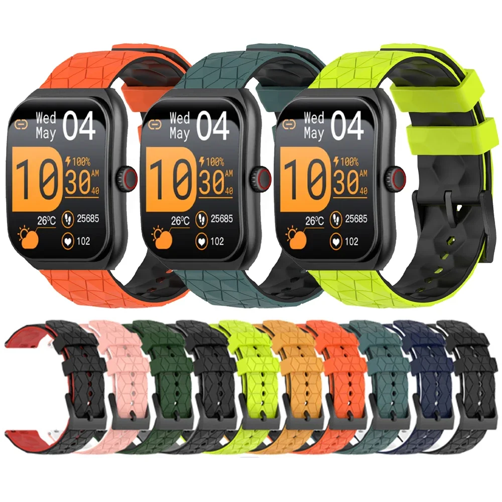 20mm 22mm Silicone Strap For COLMI P86 Replacement Band For COLMI C81 P81 P76 P71 i28Ultra P28 Plus C8 Max V73 Sport Bracelet
