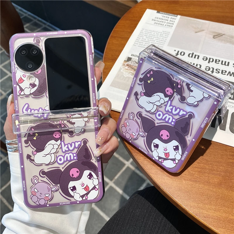 เคสโทรศัพท์ของเล่นอนิเมะ pochacco Crayon Boy Disney สำหรับ OPPO Find N3 N2 flip VIVO X flip Motorola RAZR40กรอบพิเศษ