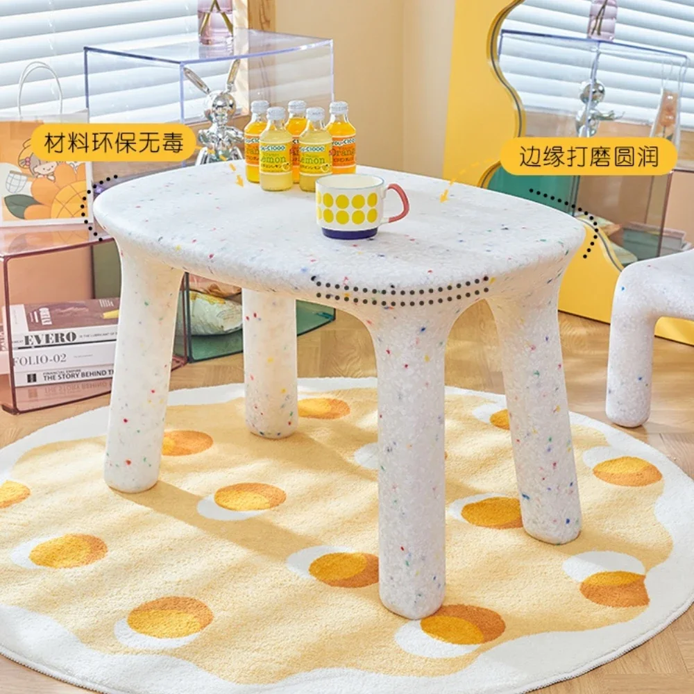 

Living Room Table Kindergarten Student Writing Table and Chair Combination Internet Celebrity Low Table