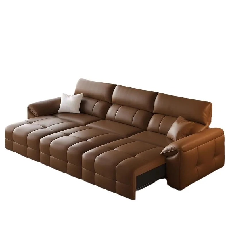 

Electric, sofa, against the wall, multifunctional, retro, leather, living room, smart, retractable, double