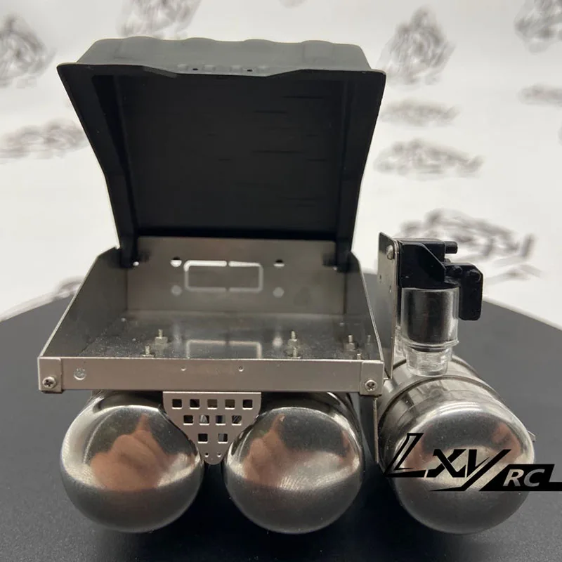 1:14th مقياس معدني محاكاة صندوق البطارية خزان الغاز ل Tamiya مركبة يتم التحكم بها عن بُعد سكانيا 770S R620 فولفو بنز أروكس مان TGX سيارة #4