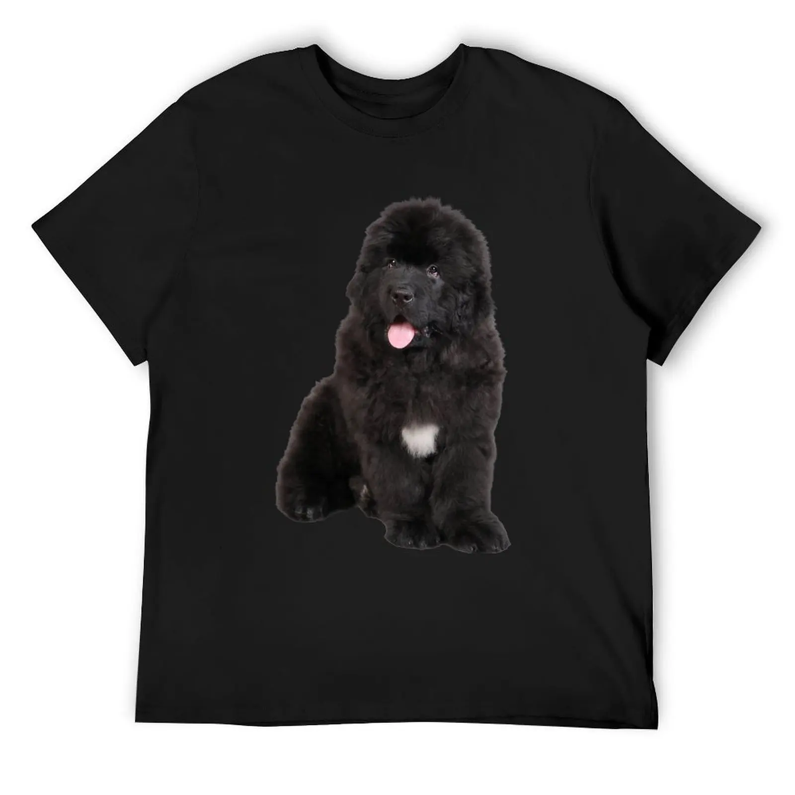 

Black Newfoundland Puppy T-Shirt Luxury man affliction shirts kawaii clothes plain funny t shirts men