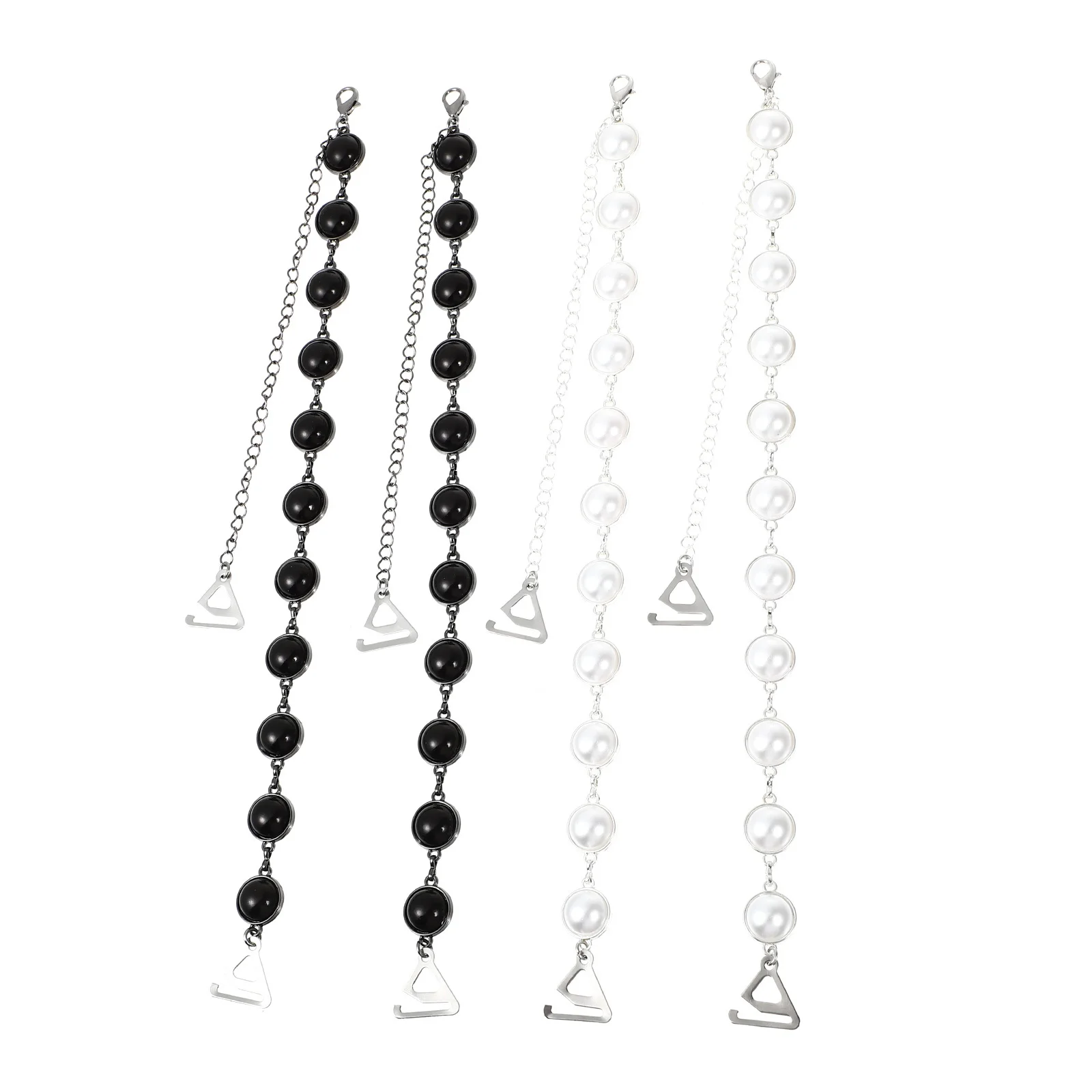 أشرطة حمالات الصدر اللؤلؤية قابلة للتعديل غير قابلة للانزلاق على الكتف مزخرفة بحجر الراين للنساء بدون أكتاف إكسسوارات الملابس #5